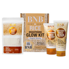 BNB Rice Extract Bright & Glow Kit – 3 in 1 Whitening, Brightening & Glow Facial for Girls and Women