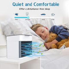 Arctic Air Ultra | 3-in-1 Mini USB Portable Air Cooler, Personal Evaporative AC with LED Night Light – Compact Air Conditioner for Home, Office & Travel