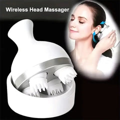 Scalp Massager — Electric Meridian Massage with 4 Moveable Clusters