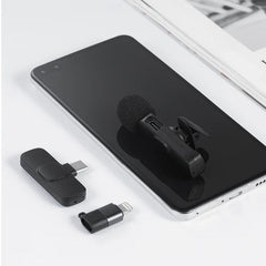 K9 Wireless Lavalier Microphone | Plug & Play Type-C & iOS Mic with Noise Reduction