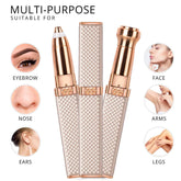 2-in-1 Flawless Facial Hair Remover & Eyebrow Trimmer | USB Rechargeable, Painless & Portable | Random Color