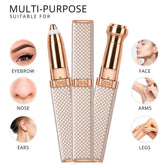2-in-1 Flawless Facial Hair Remover & Eyebrow Trimmer | USB Rechargeable, Painless & Portable | Random Color