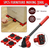 5-in-1 Heavy Furniture Mover Tool Set | Lifter & Roller Kit