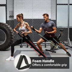 Gym Belt with Box | 5-in-1 Power Exercise Resistance Band Set – Adjustable Fitness Equipment for All
