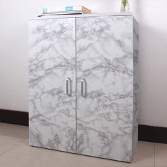 White & Dark Grey | Marble Sheet Sticker 60x200cm | Waterproof Self-Adhesive PVC Wallpaper for Furniture Walls